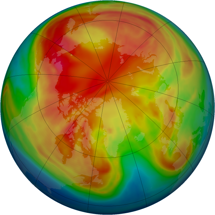 Arctic ozone map for 20 February 2006